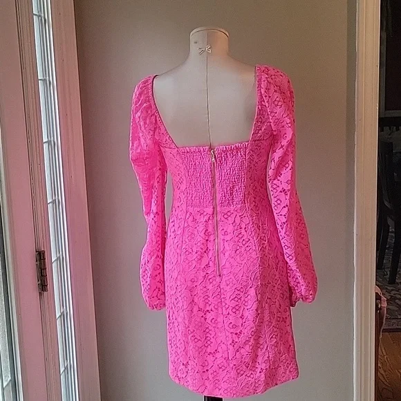 Lilly Pulitzer Pink Lace Dress Size 4 NWT - Picture 2 of 8